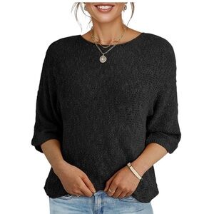 Dokotoo Boho Boucle Knit Relaxed Boatneck Sweater